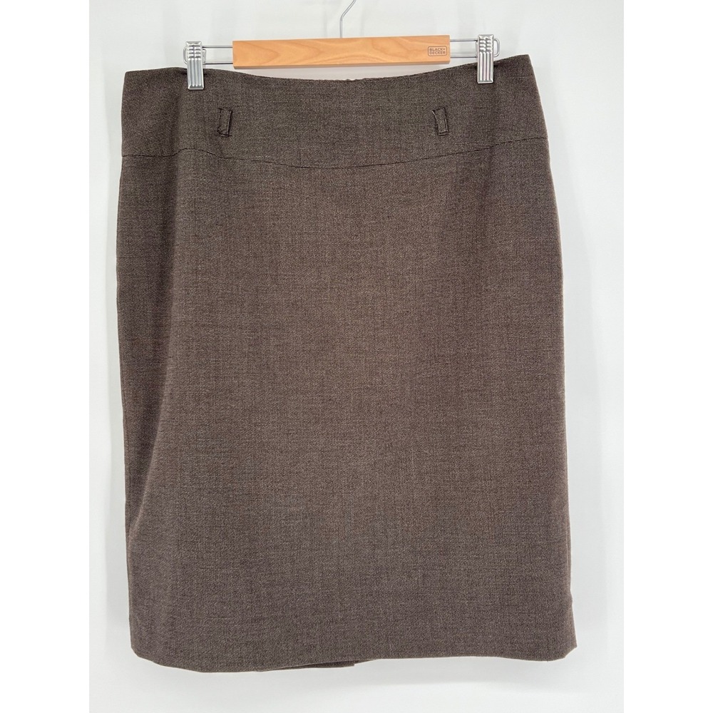 APT. 9 Career Skirt Brown Pencil Knee Length Business Casual Size 14